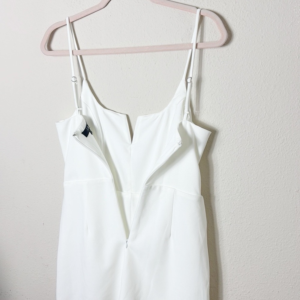 Lulus Cheers to Chic White Notched Sleeveless Skort Romper size Small - Picture 8 of 16
